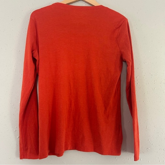 🦋 Eddie Bauer Orange Long Sleeve Tee Casual Comfy Classic Large - Picture 4 of 6